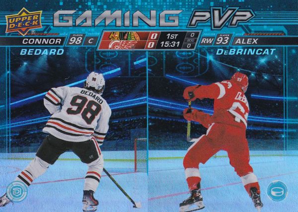 insert karta BEDARD/DeBRINCAT 24-25 UD Ser. 1 Gaming PVP Blue číslo GPVP-5